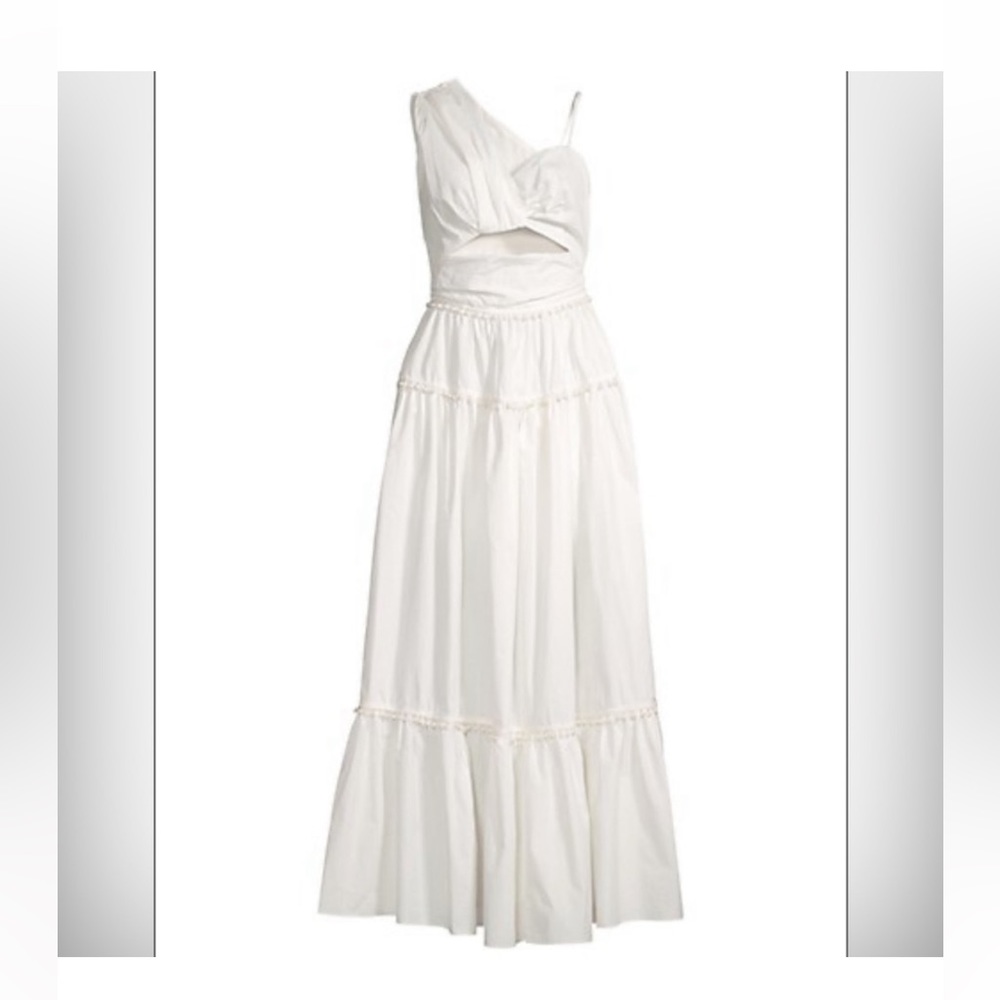 Elliatt Aloha Pearl-Trim Cotton Maxi Dress from Saks